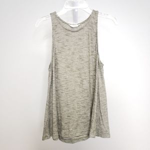 Sun & Shadow Marled Olive Sleeveless Swing Top Size Large